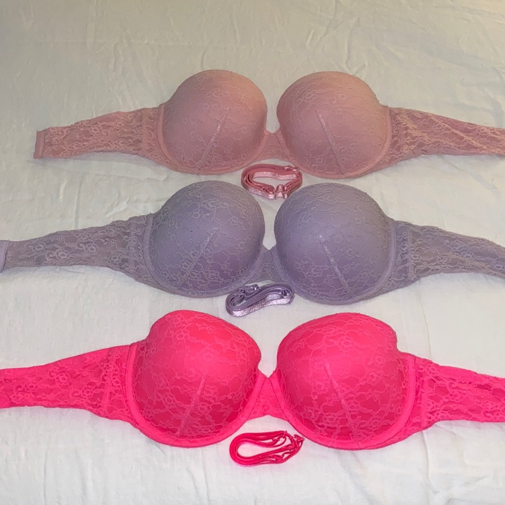Victoria’s Secret Multi-Way bra lot of 3 38D